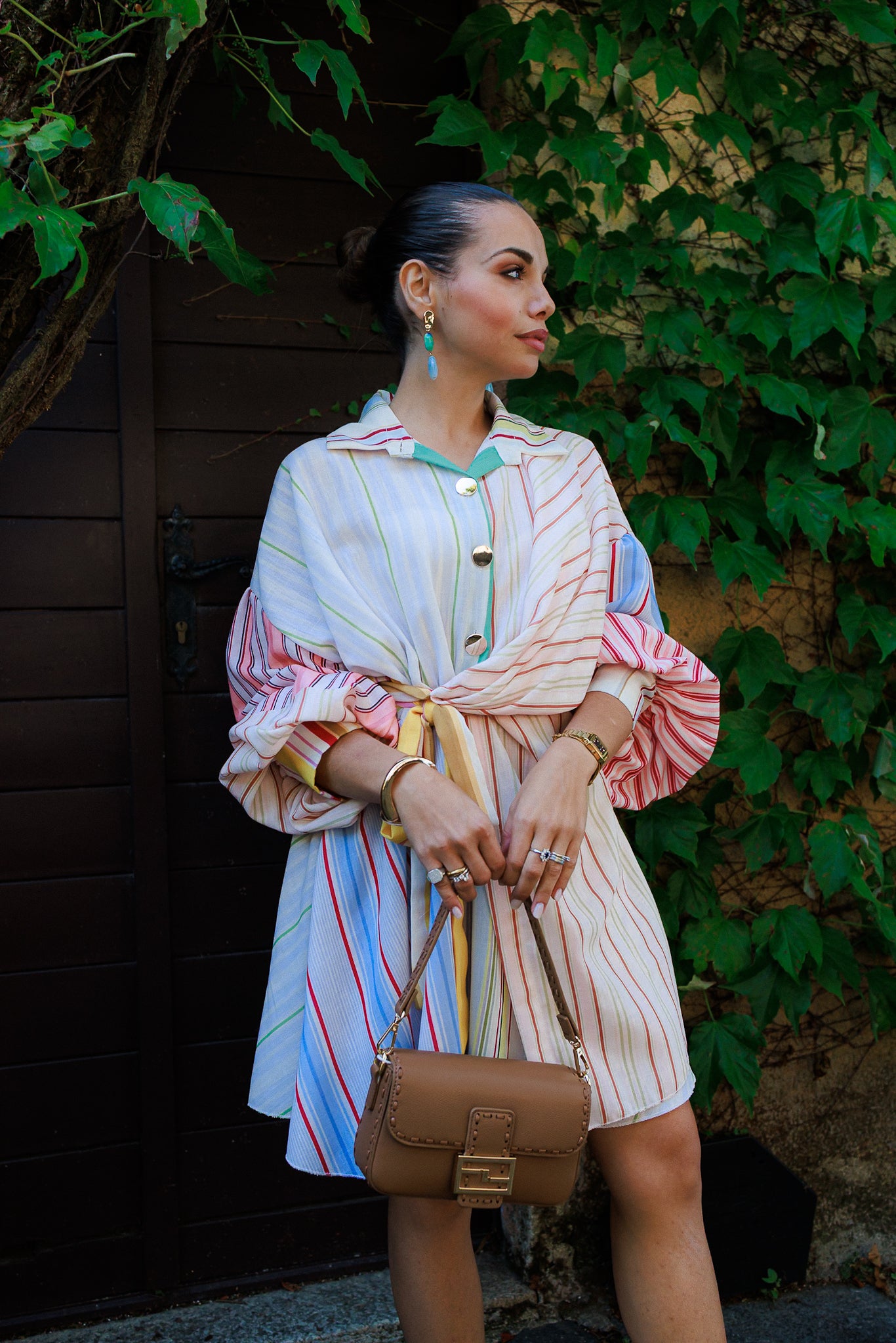 Abito camicia multicolor