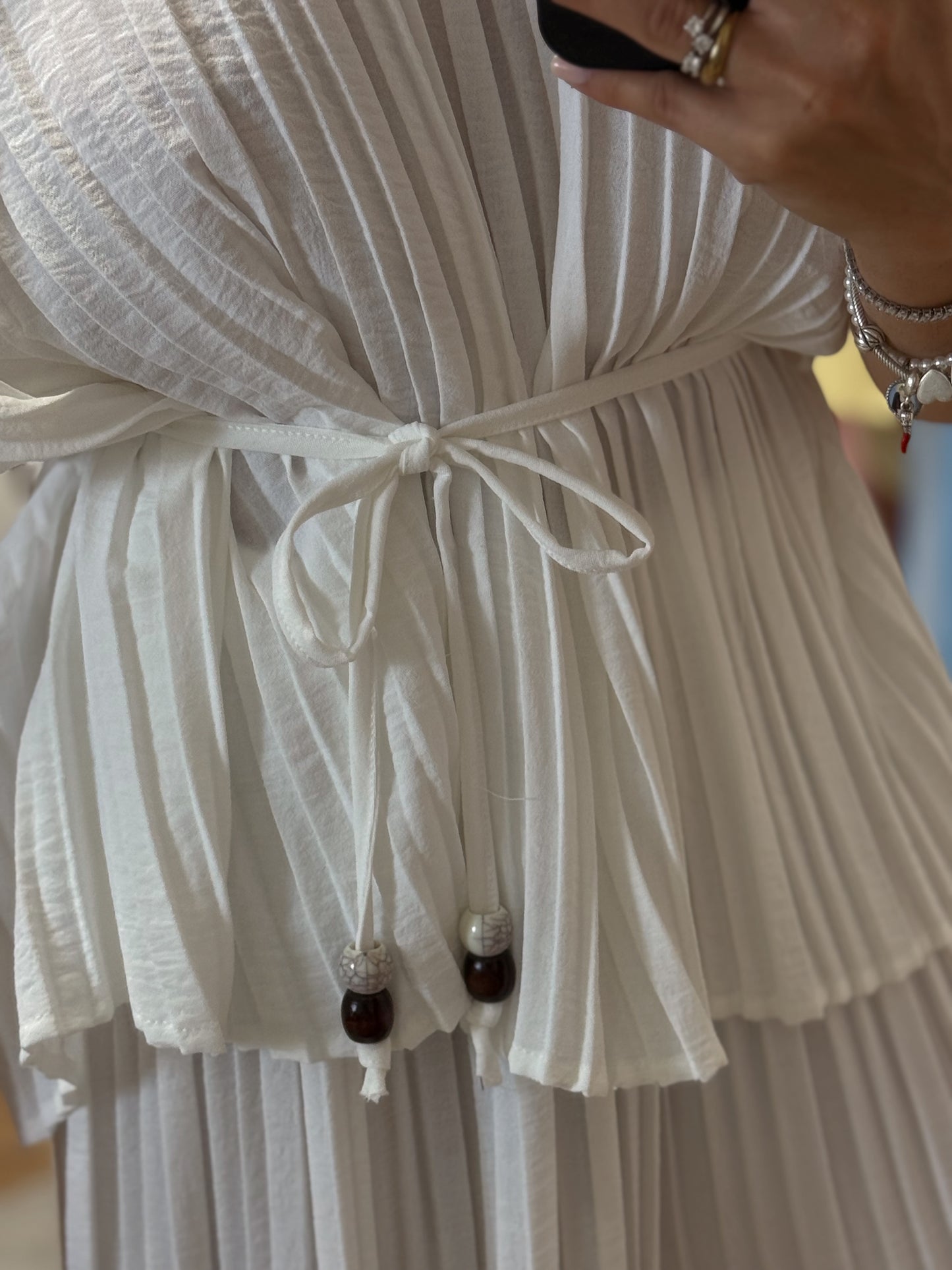 Coordinato maglia/pantalone plissettato