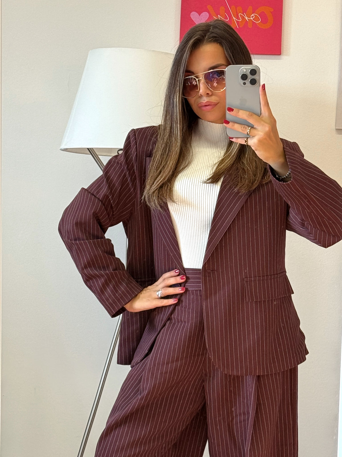 Tailleur “MANHATTAN” bordeaux