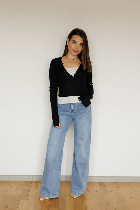 Maglia effetto due in uno