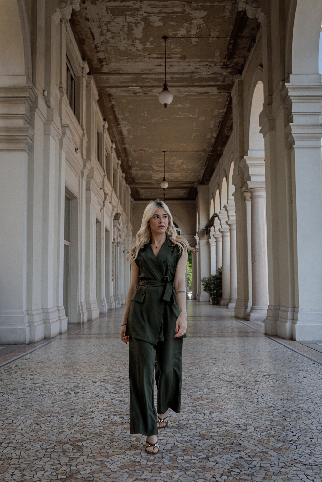 Completo giacca e pantalone verde