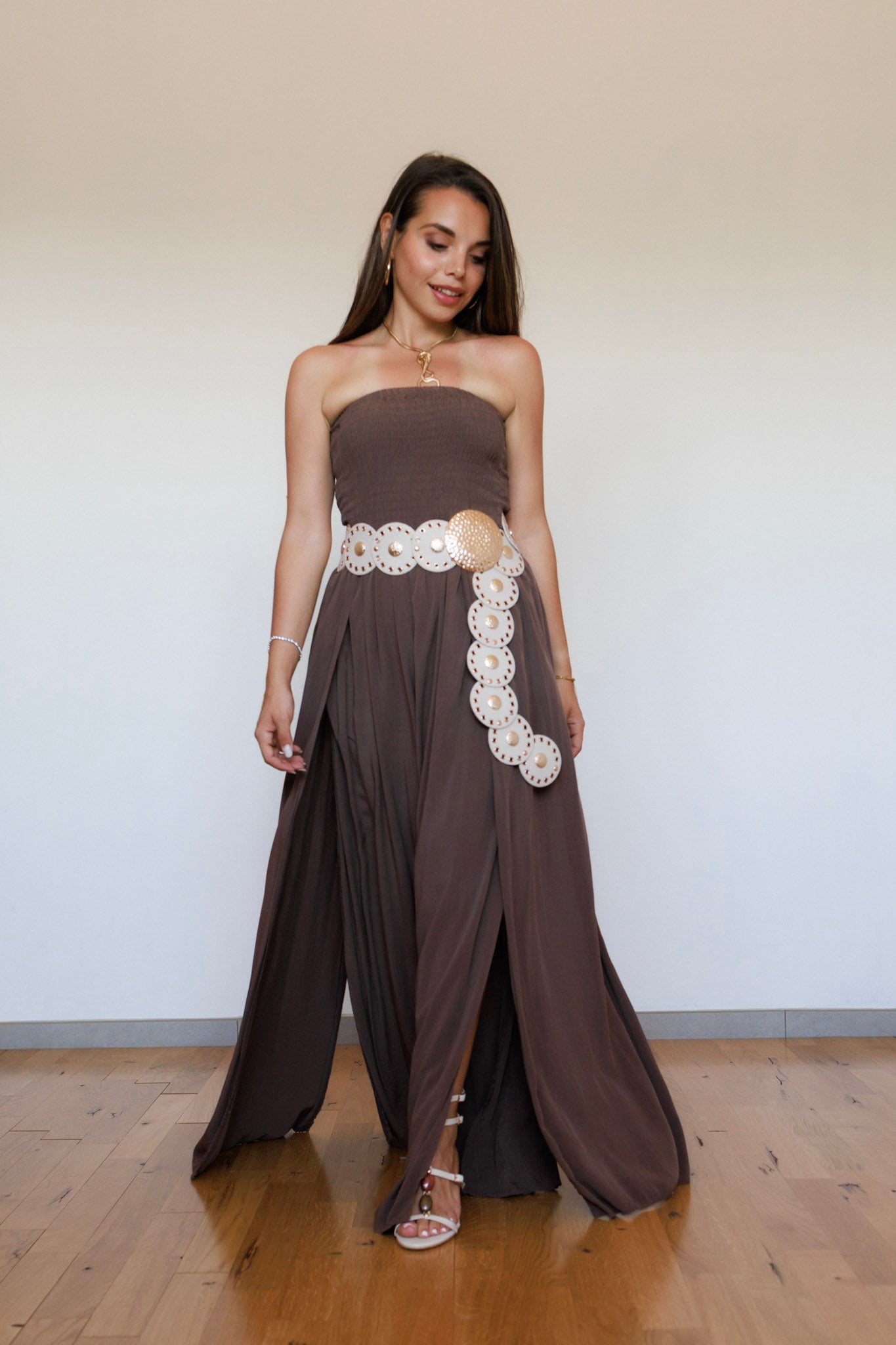 Jumpsuit elegante marrone