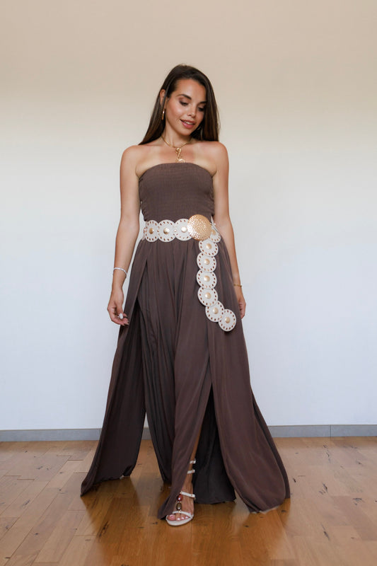 Jumpsuit elegante marrone