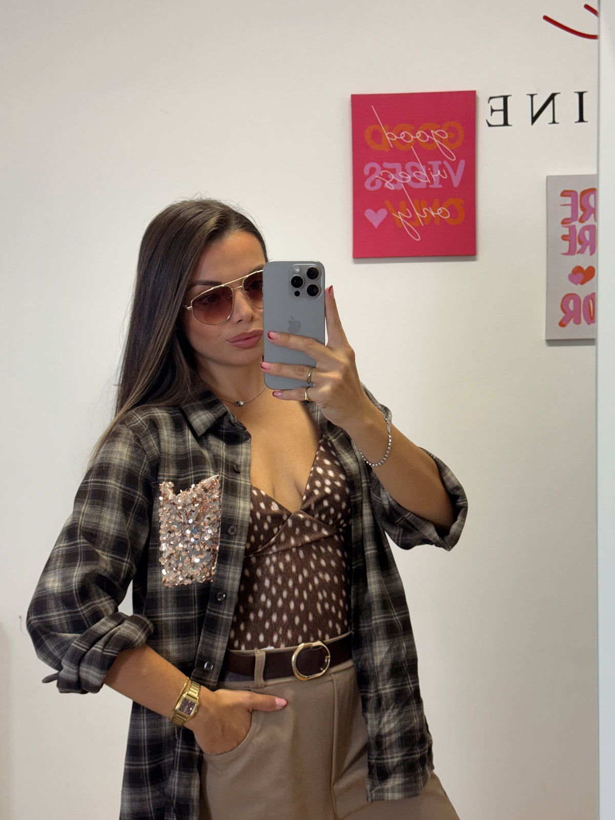 Camicia “SPARK CHECK” marrone