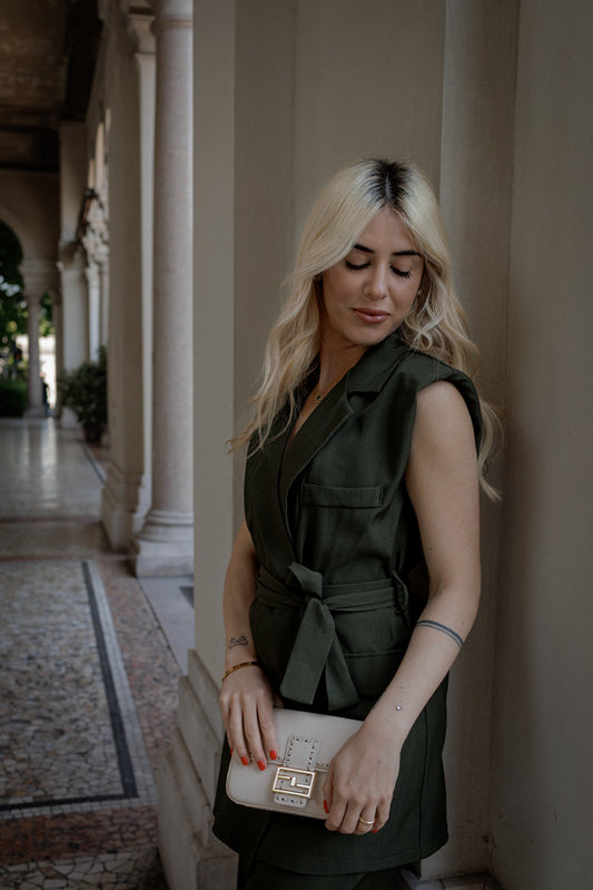 Completo giacca e pantalone verde