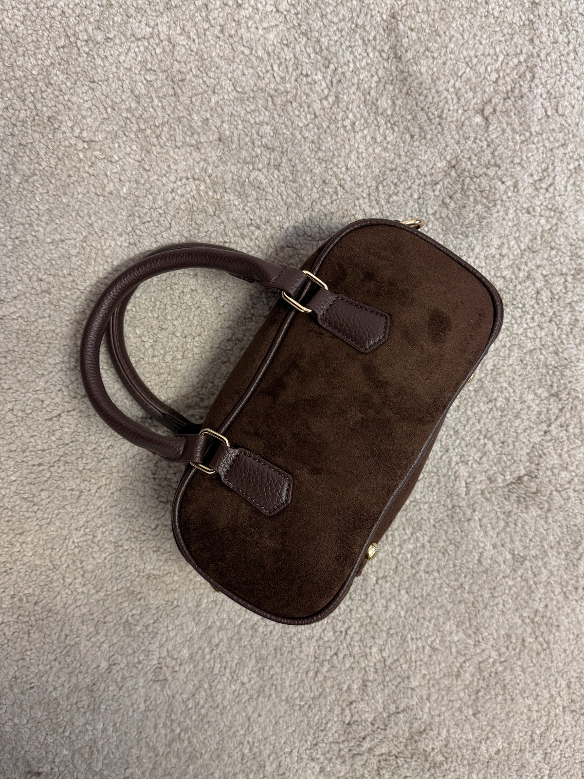 Bauletto “COCOA” marrone scamosciato
