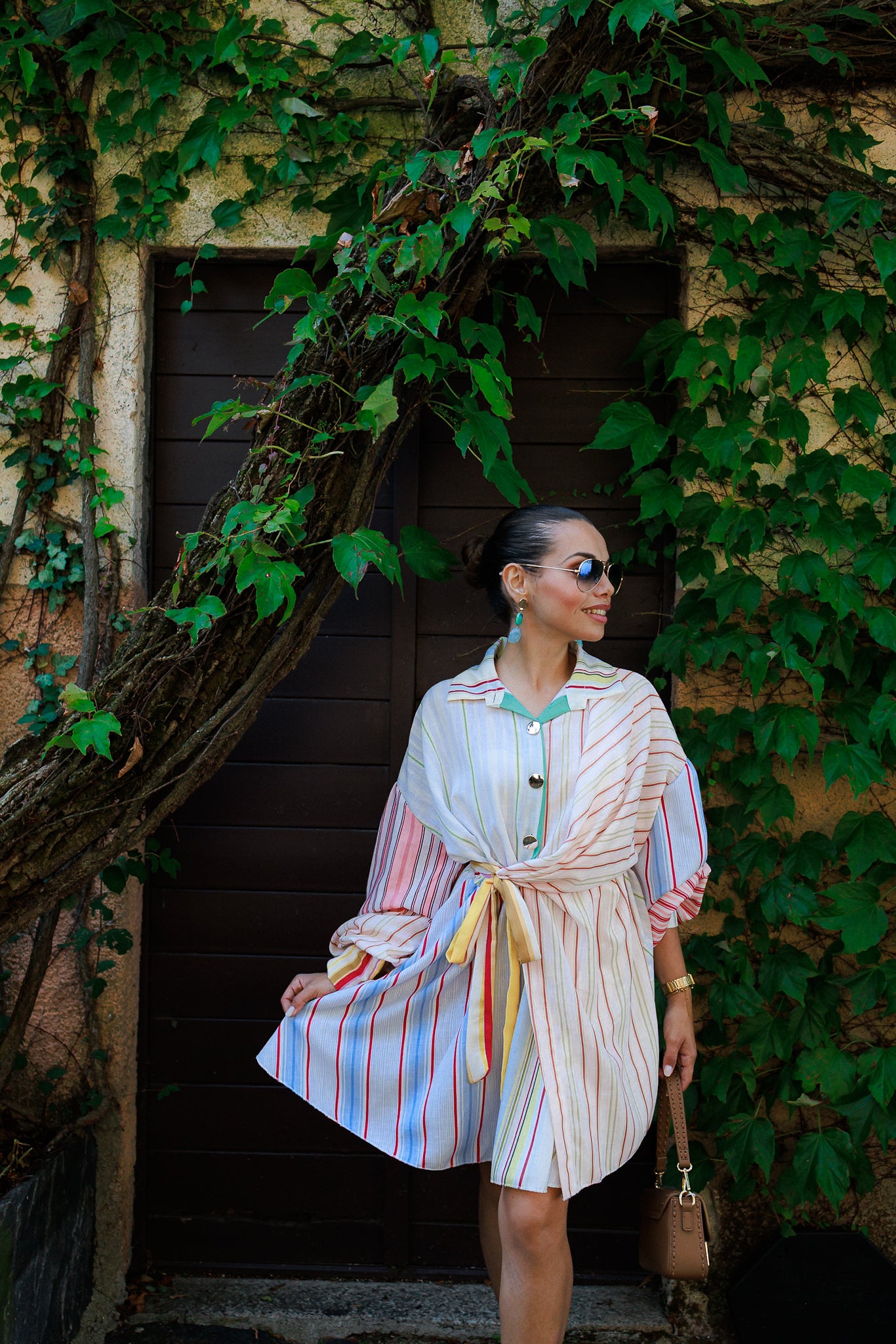 Abito camicia multicolor