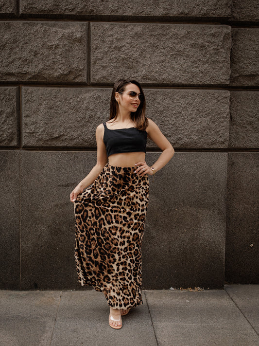 Gonna lunga leopardata