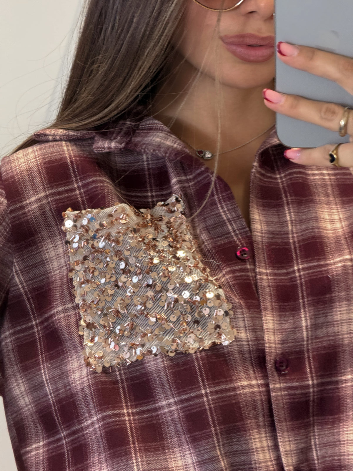 Camicia “SPARK CHECK” bordeaux