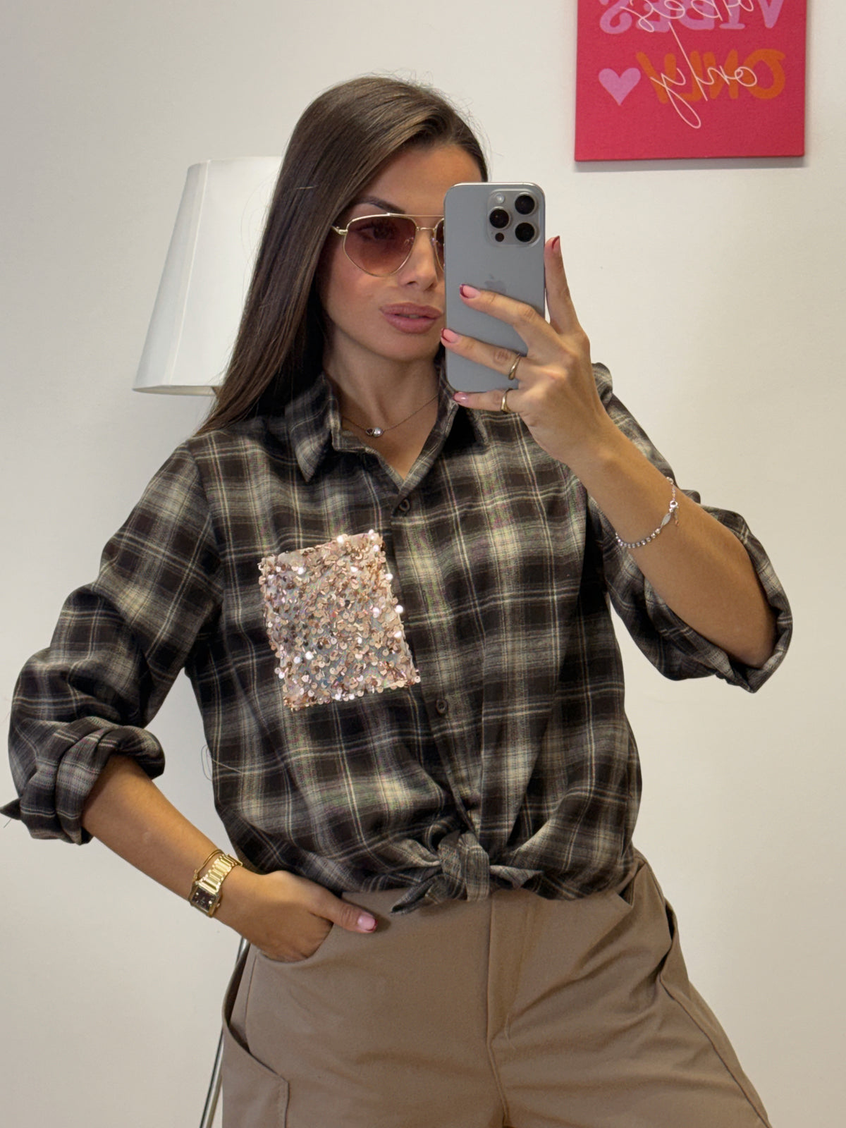 Camicia “SPARK CHECK” marrone
