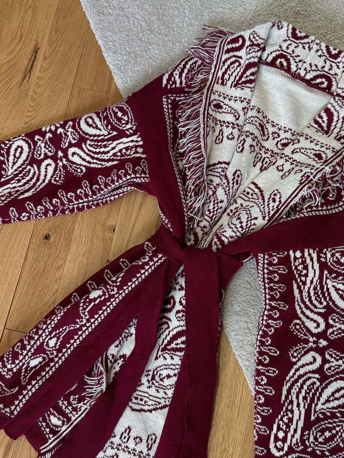 Cardigan “PAISLEY BORDEAUX”