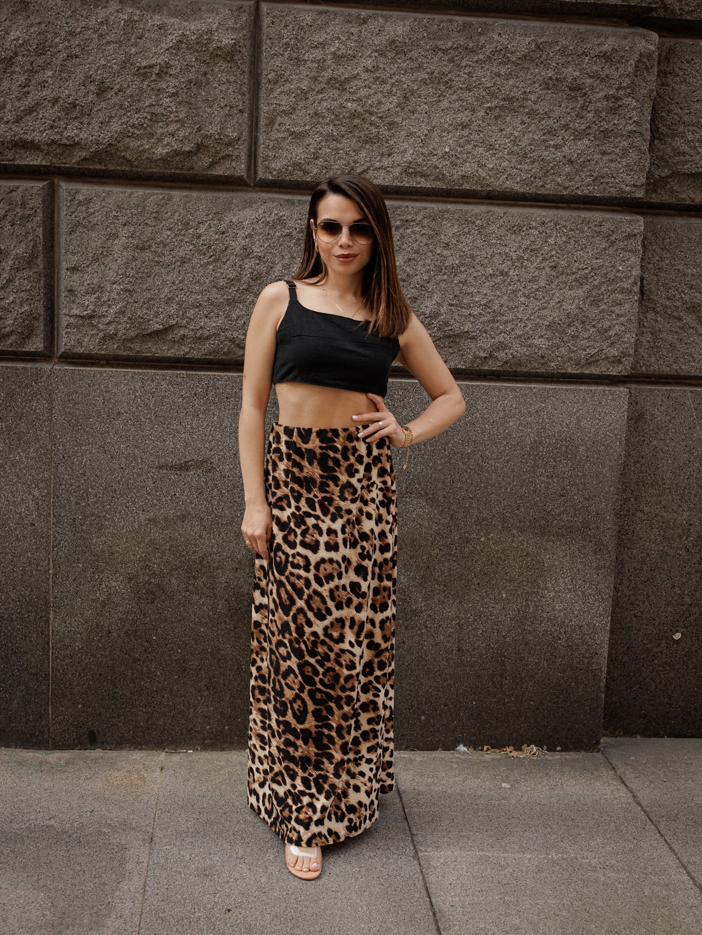 Gonna lunga leopardata