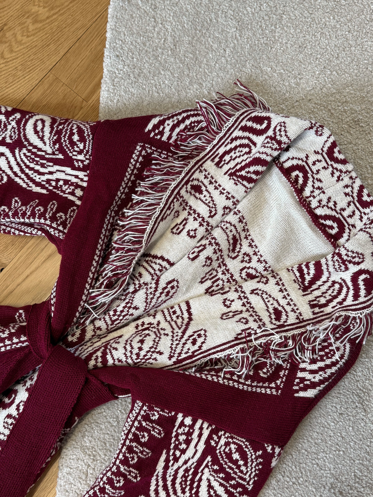Cardigan “PAISLEY BORDEAUX”