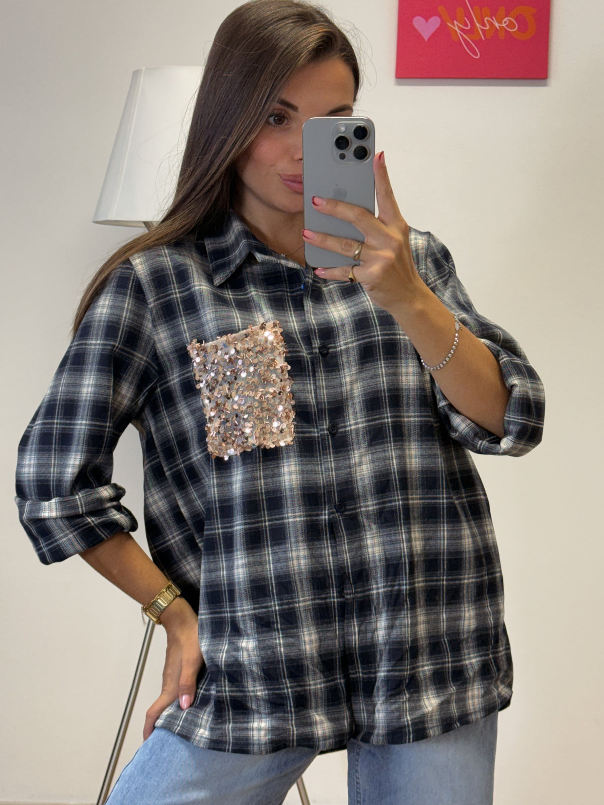 Camicia “SPARK CHECK” blu