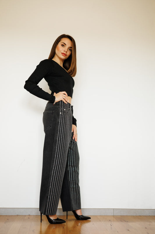 Pantaloni strass