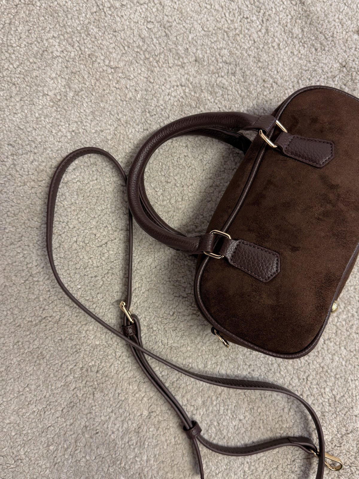 Bauletto “COCOA” marrone scamosciato