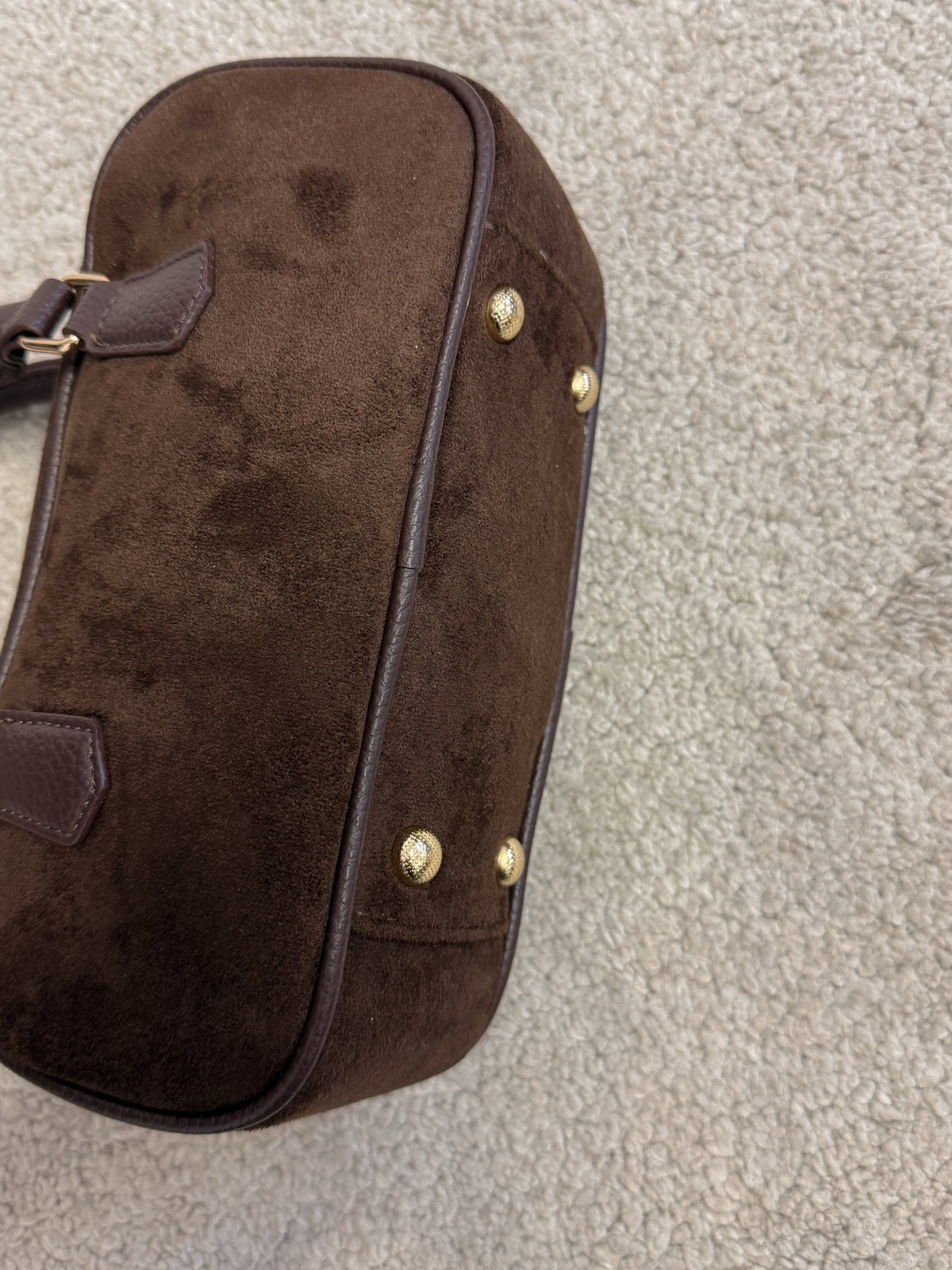 Bauletto “COCOA” marrone scamosciato