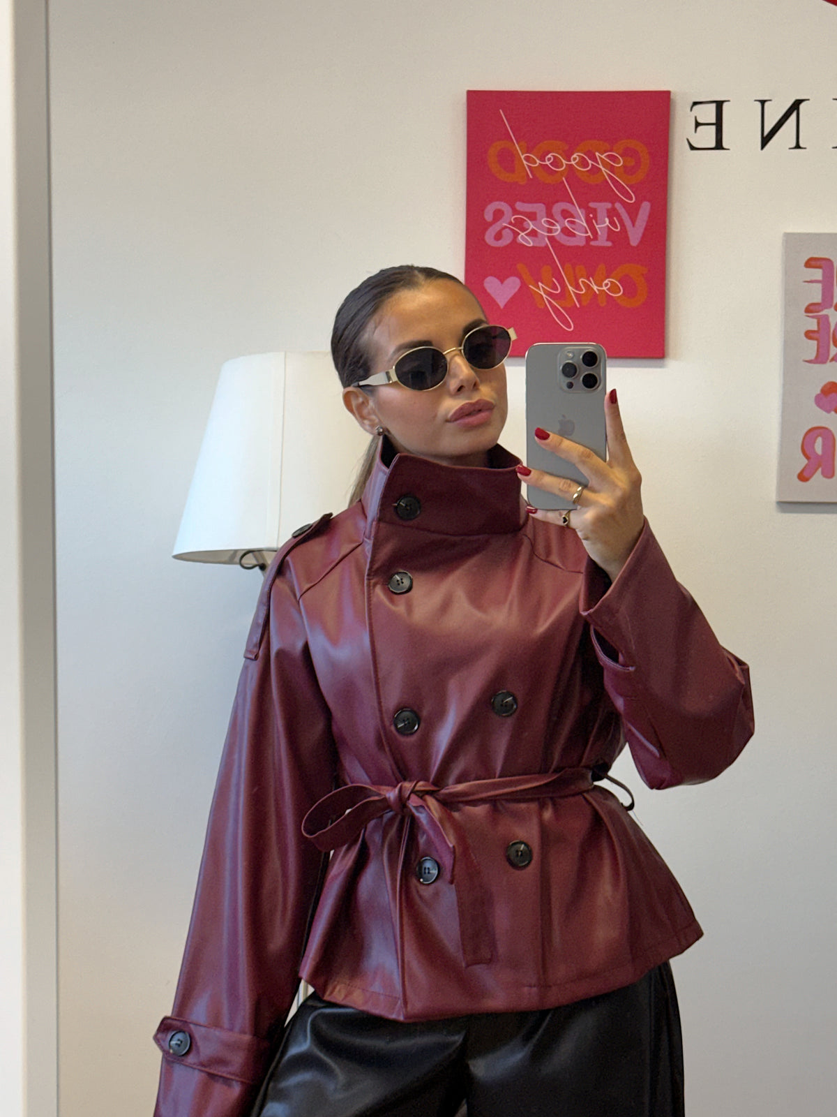 Trench “ELODIE” bordeaux