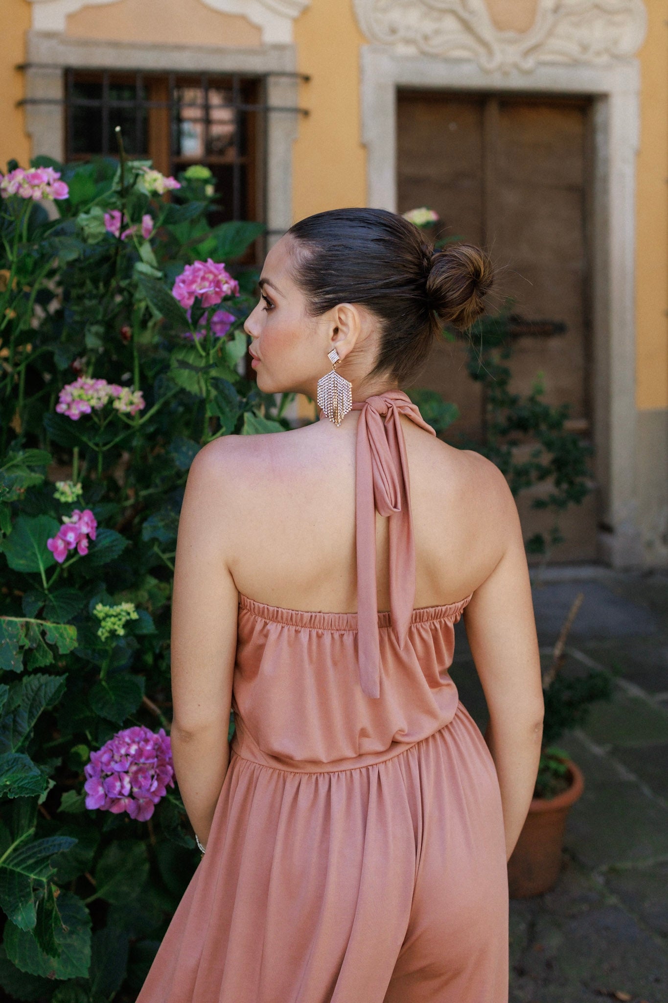 Tuta chic rosa antico