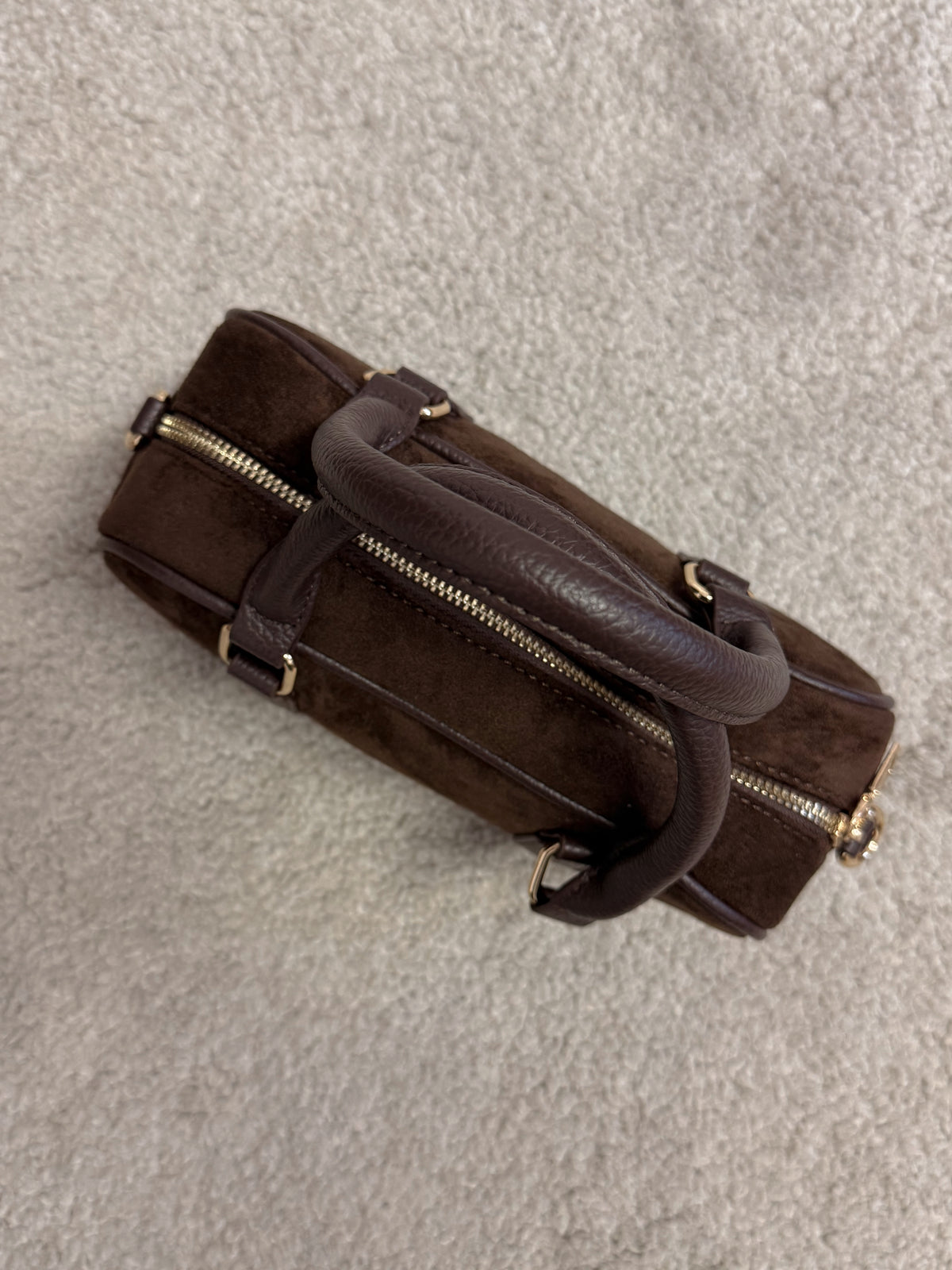Bauletto “COCOA” marrone scamosciato