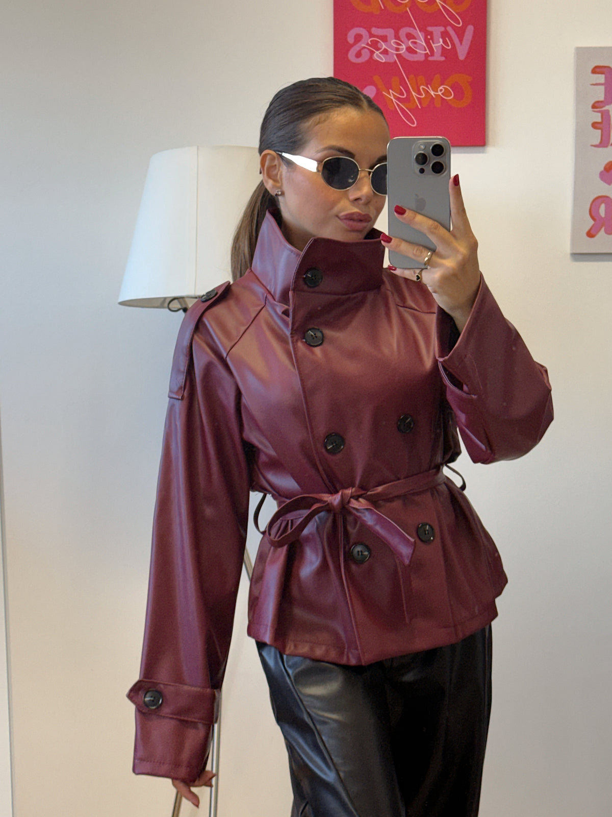 Trench “ELODIE” bordeaux