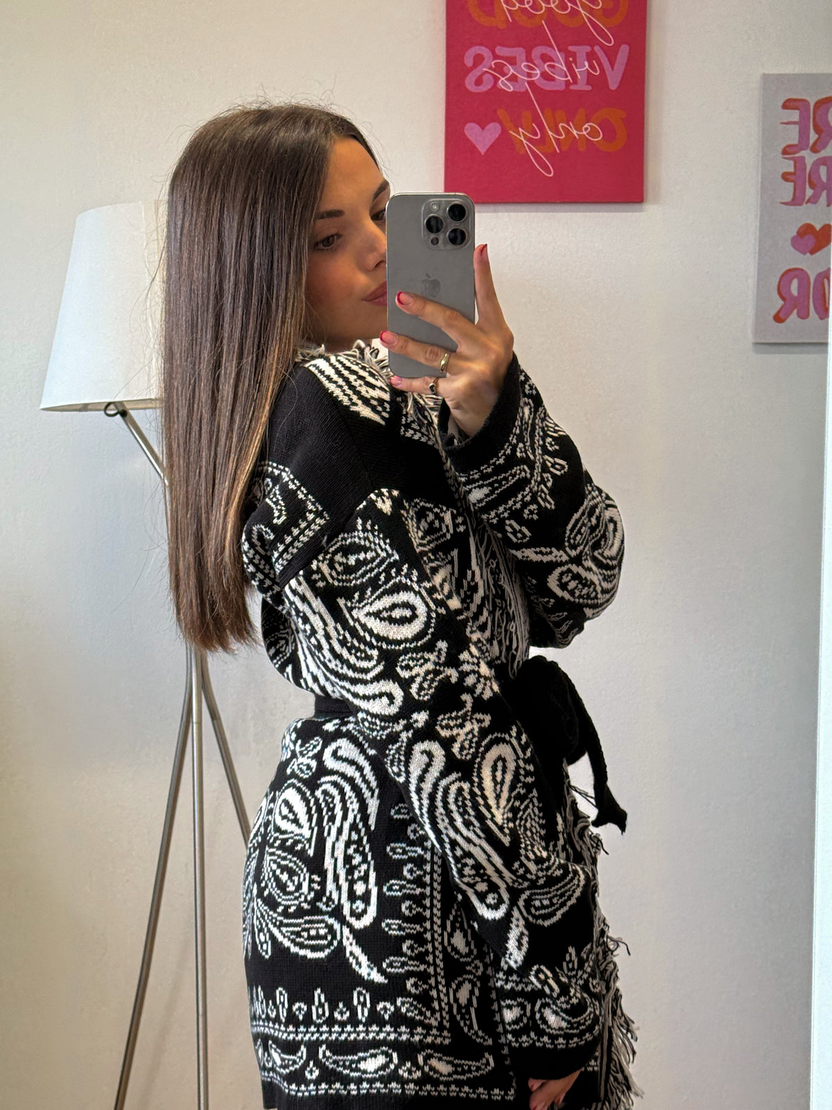 Cardigan “PAISLEY NOIR”