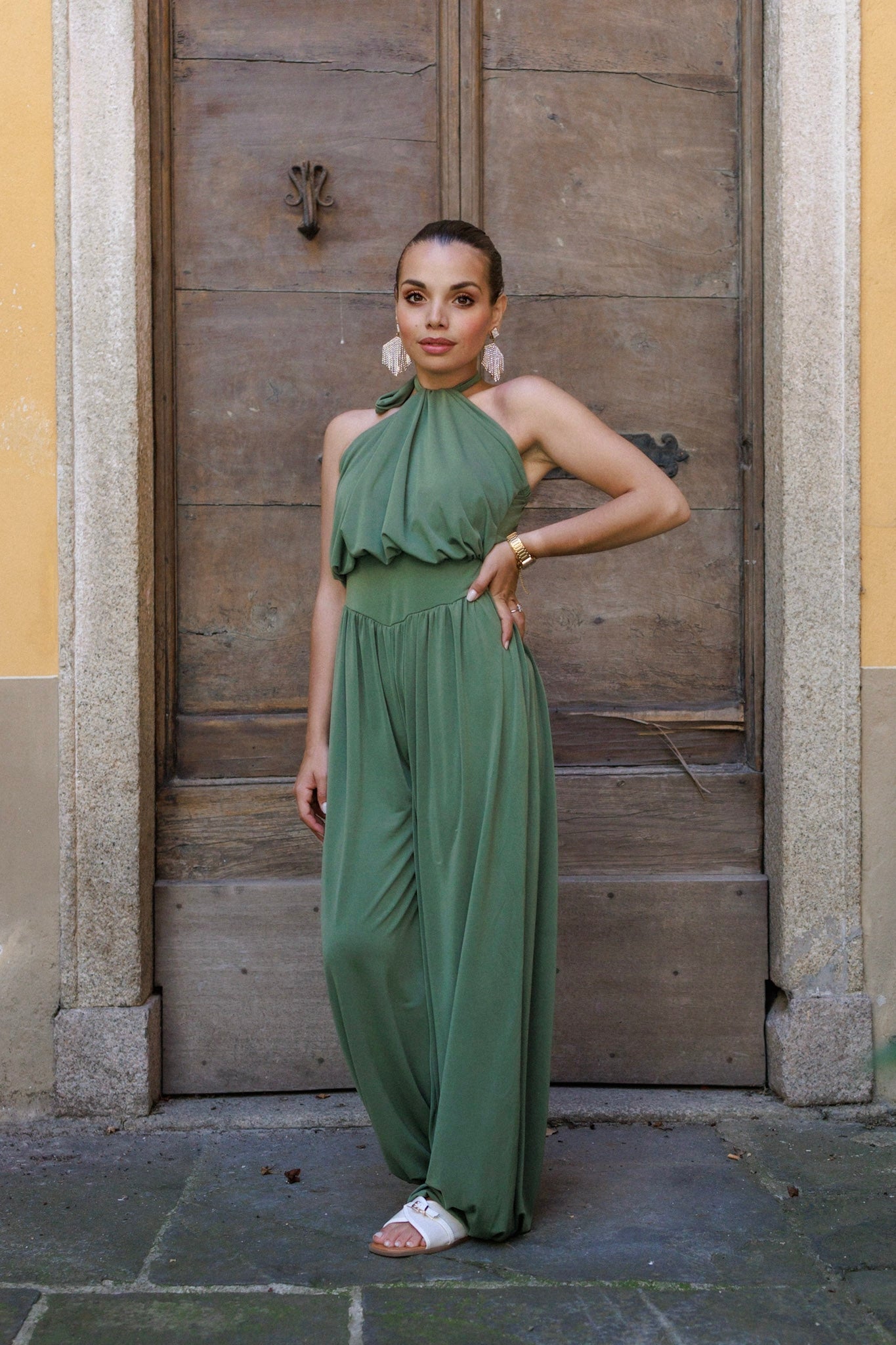 Tuta chic verde militare