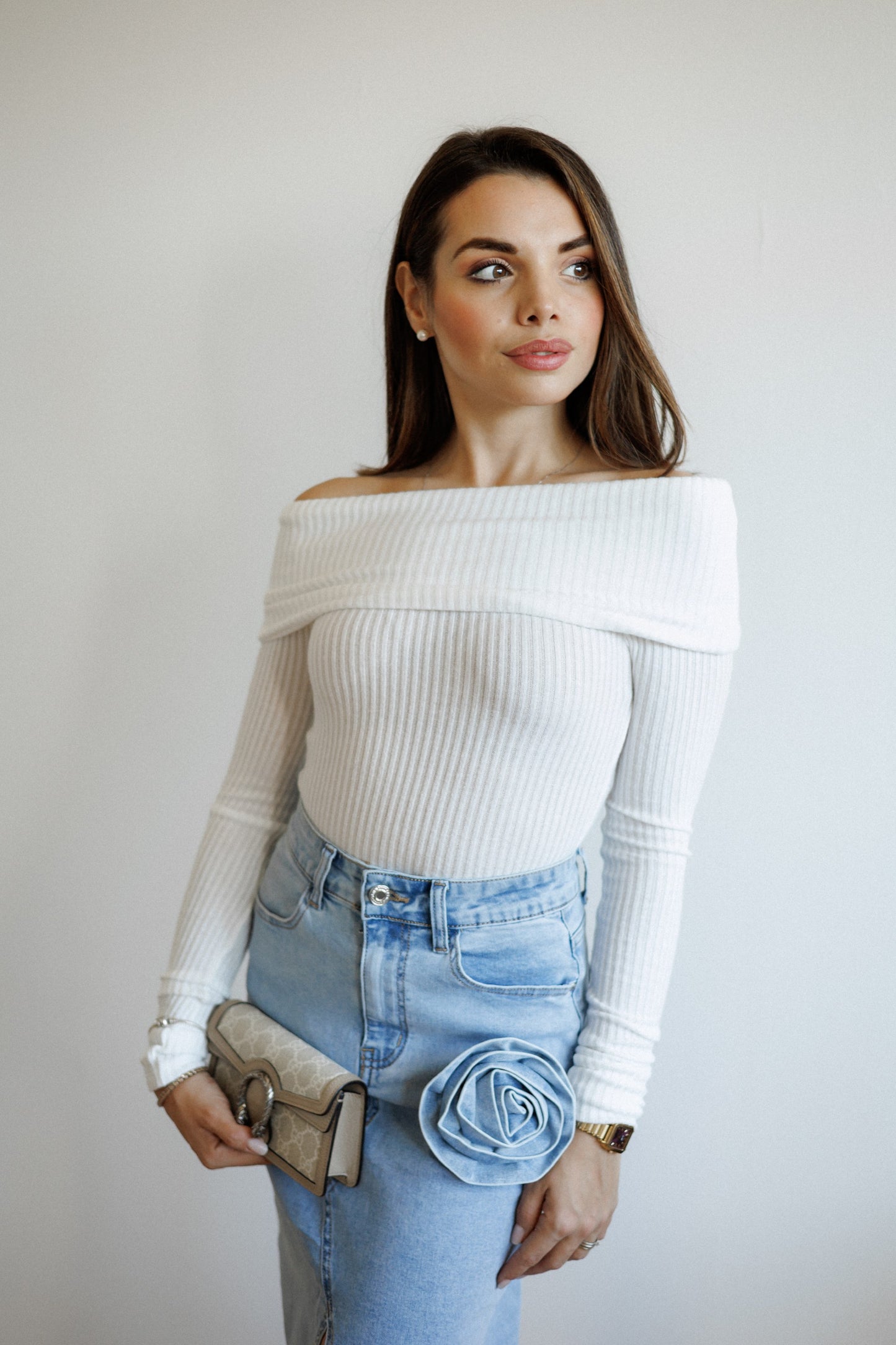 Maglia scollo a barca